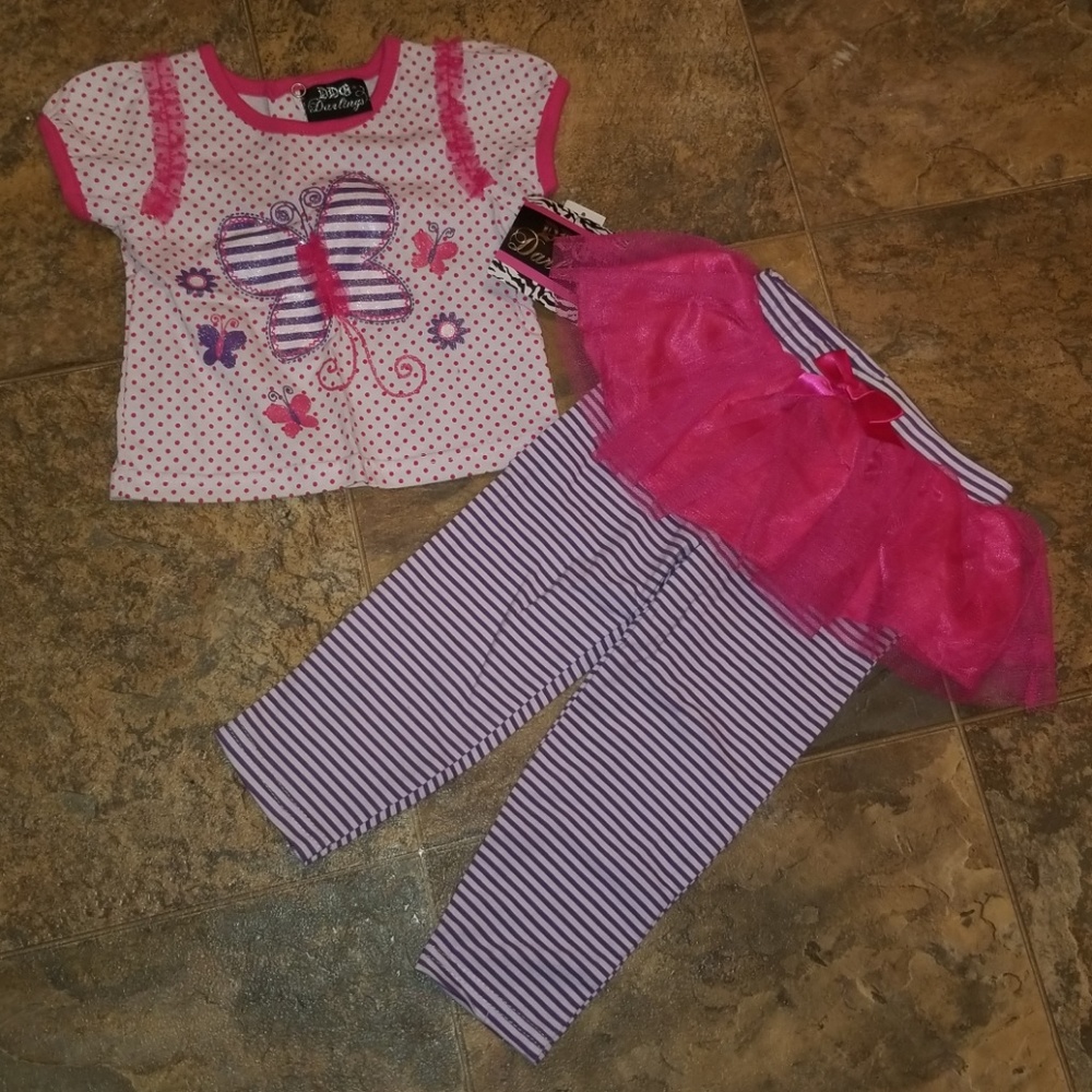NWT BABY GIRLS 2 PC MATCHING OUTFIT